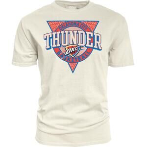 Blue 84 Nba Unisex-Adult Nba  T-Shirt Ringspun Triblock Ivory